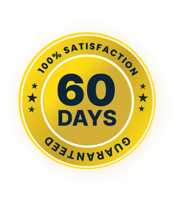 60-day satisfaction guarantee badge